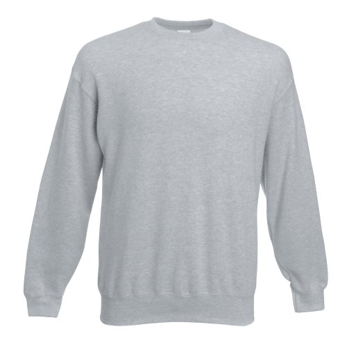 Fruit of the Loom Herren Sweatshirt Premium Set-In Sweat 62-154-0 Heather Grey XXL von Fruit of the Loom