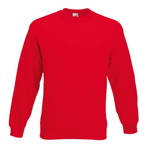 Fruit of the Loom Herren Sweatshirt Premium Set-In Sweat 62-154-0 Red L von Fruit of the Loom