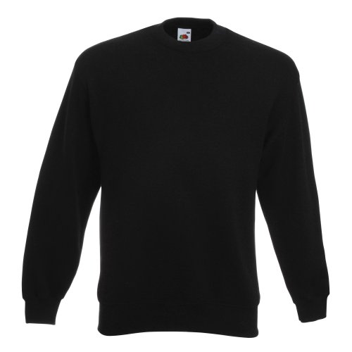 Fruit of the Loom Herren Sweatshirt Premium Set-In Sweat 62-154-0 Black L von Fruit of the Loom