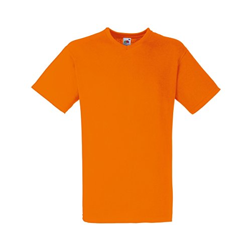 Fruit of the Loom Herren T-Shirt Valueweight V-Neck T 61-066-0 Orange XXL von Fruit of the Loom