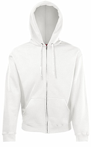 Fruit of the Loom: Hooded Sweat Jacket 62-062-0, Größe:2XL;Farbe:White von Fruit of the Loom