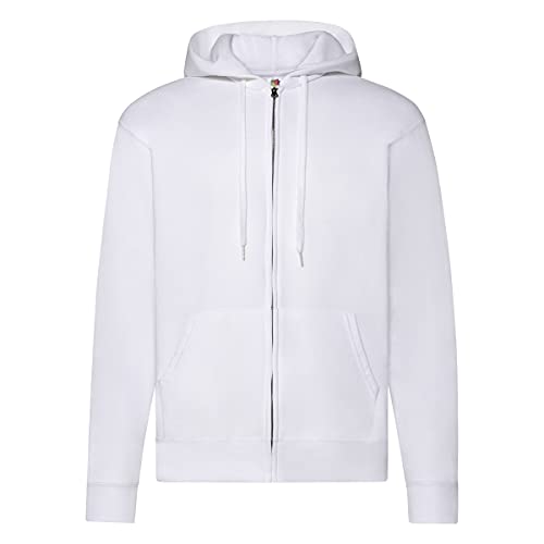 Fruit of The Loom Herren Sweatjacke Classic Hooded Weiß White XXL von Fruit of the Loom