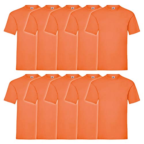 Fruit of The Loom Herren T-Shirt 5 er PackRegular Fit 11182V M,Orange - Orange von Fruit of the Loom