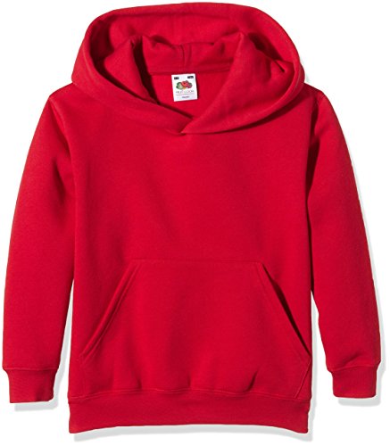 Fruit Of The Loom Unisex Kinder Kapuzenpullover Premium, Rot (Red), 12-13 Jahre (Herstellergröße: 34) von Fruit of the Loom