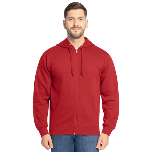 Fruit of the Loom Men's Eversoft Fleece Sweatshirts & Hoodies, Full Zip-Red, X-Large von Fruit of the Loom
