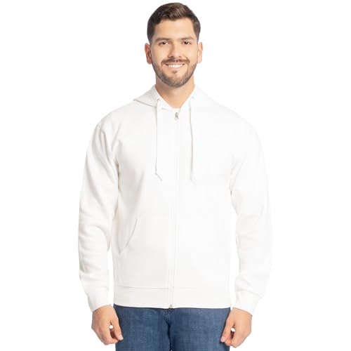 Fruit of the Loom Men's Eversoft Fleece Sweatshirts & Hoodies, Full Zip-White, X-Large von Fruit of the Loom