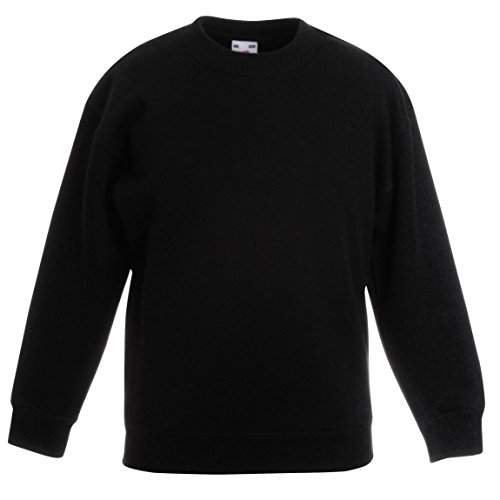 Fruit of the Loom, Kinder-Sweatshirt Gr. 13 Jahre, schwarz von Fruit of the Loom