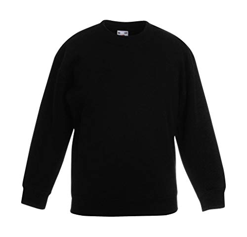 Fruit of the Loom, Kinder-Sweatshirt Gr. 13 Jahre, schwarz von Fruit of the Loom