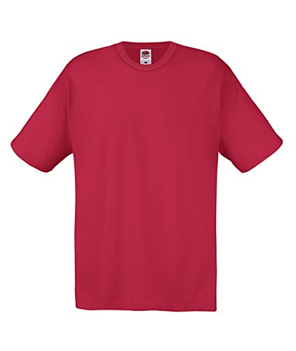 Fruit of the Loom ,Baumwoll-T-Shirt., Rot Medium von Fruit of the Loom