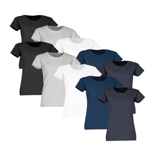 Fruit of the Loom 10er Pack Ladies´ Valueweight T Damen T-Shirt, 2xBlack +2xHeatherGrey +2xWhite +2xNavy +2xDeepNavy, L Fruit of the Loom 10er Pack Ladies´ Valueweight T Damen T-Shirt, 2xBlack +2xHeatherGrey +2xWhite +2xNavy +2xDeepNavy, L von Fruit of the Loom