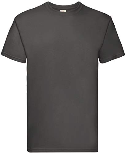 Fruit of the Loom 10er Pack Super Premium T Herren Damen Unisex T-Shirt schwere Qualität NEU, Größe:3XL, Farbe:Graphit von Fruit of the Loom