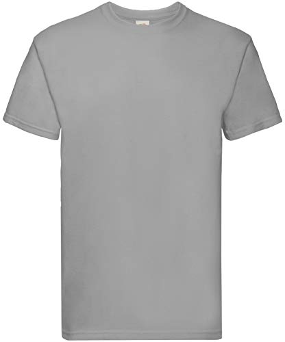 Fruit of the Loom 10er Pack Super Premium T Herren Damen Unisex T-Shirt schwere Qualität NEU, Größe:3XL, Farbe:Zink von Fruit of the Loom