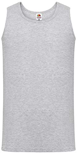 Fruit of the Loom 10er Pack Valueweight Athletic Vest Unterhemd, Farbe:Graumeliert, Größe:2XL von Fruit of the Loom