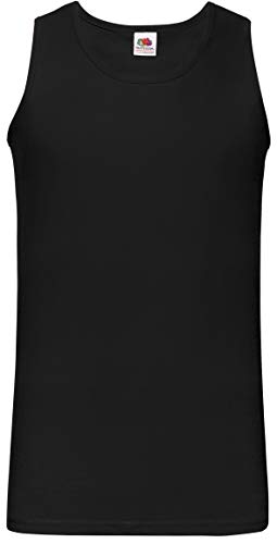 Fruit of the Loom 10er Pack Valueweight Athletic Vest Unterhemd, Farbe:schwarz, Größe:2XL von Fruit of the Loom