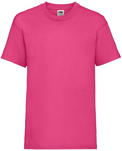 Fruit of the Loom 10er Pack Valueweight T Kids T-Shirt Kinder Unisex NEU, Farbe:Fuchsia, Größe:128 von Fruit of the Loom