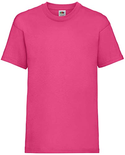 Fruit of the Loom 10er Pack Valueweight T Kids T-Shirt Kinder Unisex NEU, Farbe:Fuchsia, Größe:140 von Fruit of the Loom