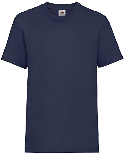 Fruit of the Loom 10er Pack Valueweight T Kids T-Shirt Kinder Unisex NEU, Farbe:Navy, Größe:128 von Fruit of the Loom