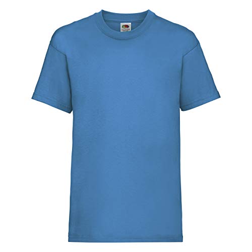 Fruit of the Loom 10er Pack Valueweight T Kids T-Shirt Kinder Unisex NEU, Farbe:azurblau, Größe:128 von Fruit of the Loom