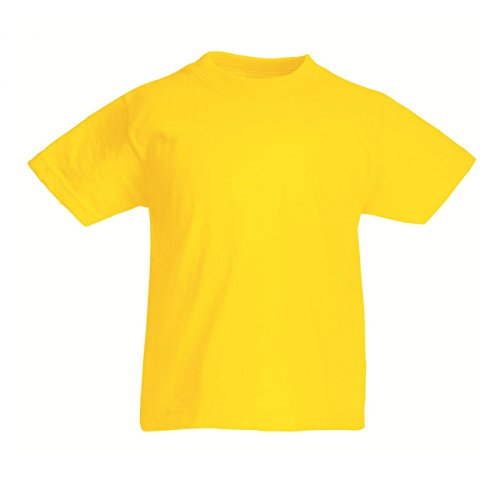 Fruit of the Loom 10er Pack Valueweight T Kids T-Shirt Kinder Unisex NEU, Farbe:gelb, Größe:116 von Fruit of the Loom