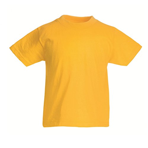 Fruit of the Loom 10er Pack Valueweight T Kids T-Shirt Kinder Unisex NEU, Farbe:sonnenblumengelb, Größe:98 von Fruit of the Loom