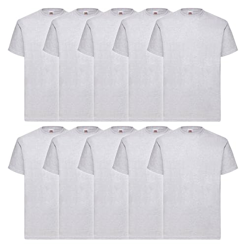 Fruit of the Loom 10er Pack Valueweight T-Shirt + GRATIS MyShirt Stoffbeutel, Farbe:Graumeliert, Größe:L Fruit of the Loom 10er Pack Valueweight T-Shirt + GRATIS MyShirt Stoffbeutel, Farbe:Graumeliert, Größe:L von Fruit of the Loom