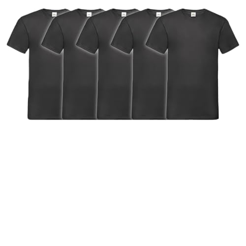 Fruit of the Loom 10er Pack Valueweight V-Neck T, Größe:S, Farbe:10x schwarz von Fruit of the Loom