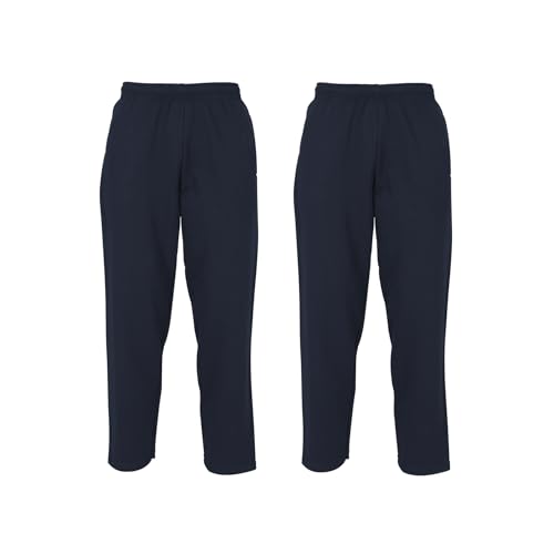 Fruit of the Loom 2er Pack Classic Open Hem Jog Pants Jogginghose Trainingshose Herren, Deep Navy, M Fruit of the Loom 2er Pack Classic Open Hem Jog Pants Jogginghose Trainingshose Herren, Deep Navy, M von Fruit of the Loom