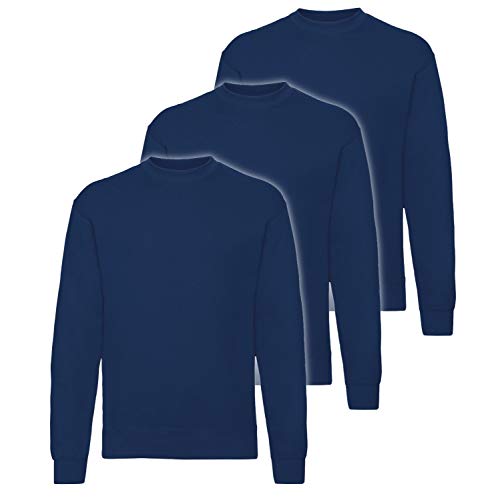 Fruit of the Loom 3er Pack Classic Set-In Sweat Herren, NEU, Farbe:Navy, Größe:M Fruit of the Loom 3er Pack Classic Set-In Sweat Herren, NEU, Farbe:Navy, Größe:M von Fruit of the Loom