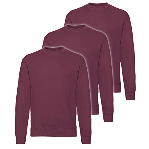 Fruit of the Loom 3er Pack Classic Set-In Sweat Herren, NEU, Größe:L, Farbe:Burgund Fruit of the Loom 3er Pack Classic Set-In Sweat Herren, NEU, Größe:L, Farbe:Burgund von Fruit of the Loom