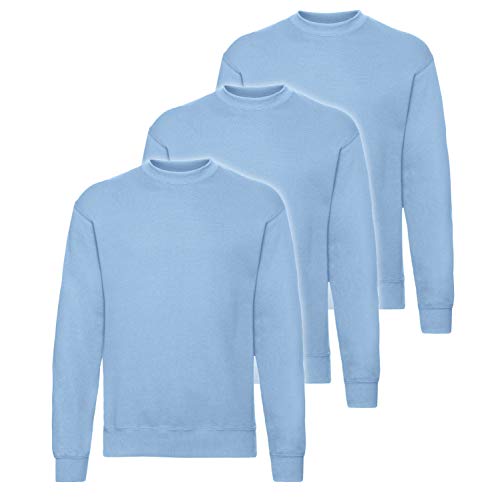 Fruit of the Loom 3er Pack Classic Set-In Sweat Herren, NEU, Größe:M, Farbe:Pastellblau Fruit of the Loom 3er Pack Classic Set-In Sweat Herren, NEU, Größe:M, Farbe:Pastellblau von Fruit of the Loom