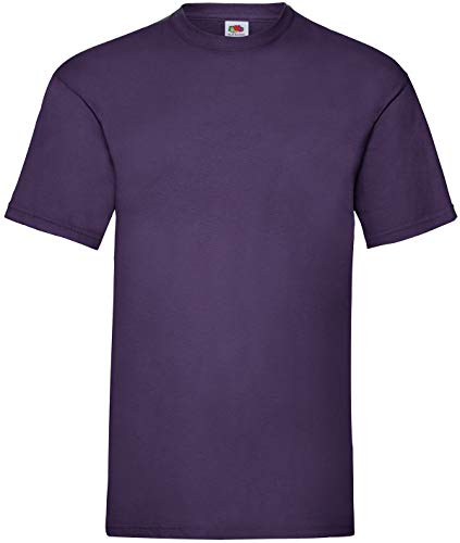 Fruit of the Loom 3er Pack Iconic T Herren T-Shirt Mehrpack Größe S - 5XL, Farbe:violett meliert, Größe:XL von Fruit of the Loom