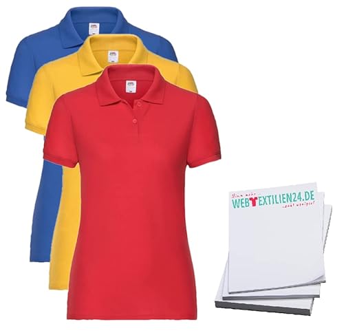 Fruit of the Loom 3er Set Damen Poloshirt 65/35 Lady-Fit Vorteilspack Fruit of the Loom 3er Set Damen Poloshirt 65/35 Lady-Fit Vorteilspack von Fruit of the Loom