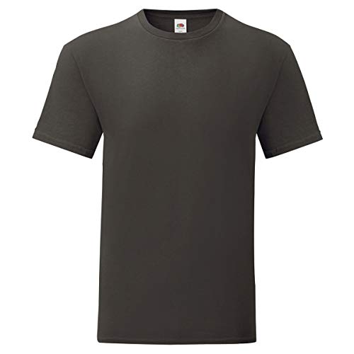 Fruit of the Loom 5er Pack Iconic T Herren T-Shirt Mehrpack Größe S - 5XL, Farbe:Graphit, Größe:2XL von Fruit of the Loom
