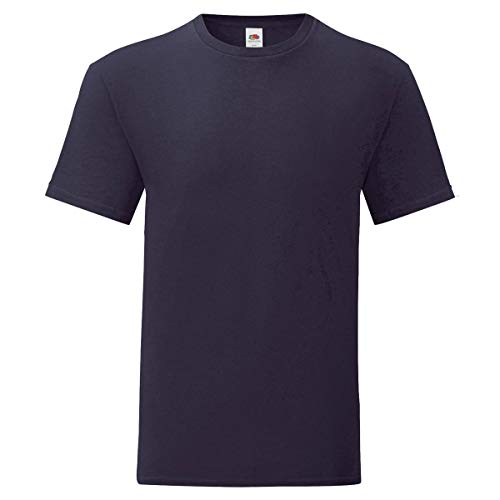 Fruit of the Loom 5er Pack Iconic T Herren T-Shirt Mehrpack Größe S - 5XL, Farbe:deep Navy, Größe:2XL von Fruit of the Loom