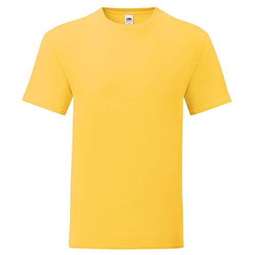 Fruit of the Loom 5er Pack Iconic T Herren T-Shirt Mehrpack Größe S - 5XL, Größe:3XL, Farbe:sonnenblumengelb von Fruit of the Loom