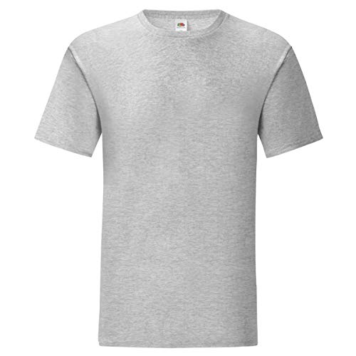 Fruit of the Loom 5er Pack Iconic T Herren T-Shirt Mehrpack Größe S - 5XL, Größe:L, Farbe:Graumeliert von Fruit of the Loom