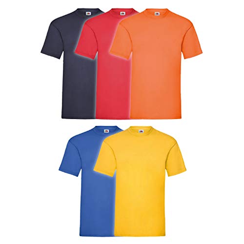 Fruit of the Loom 5er Pack T-Shirts Screen Star Full Cut Farbset I,S von Fruit of the Loom