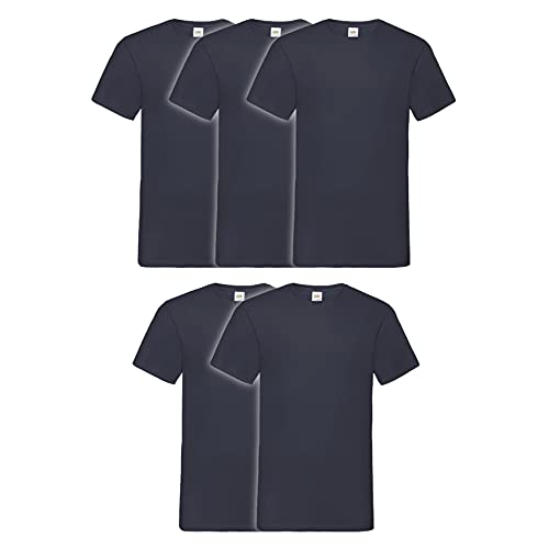 Fruit of the Loom 5er Pack Valueweight T Kids Kinder T-Shirt, Größe:140, Farbe:5X deep Navy Fruit of the Loom 5er Pack Valueweight T Kids Kinder T-Shirt, Größe:140, Farbe:5X deep Navy von Fruit of the Loom