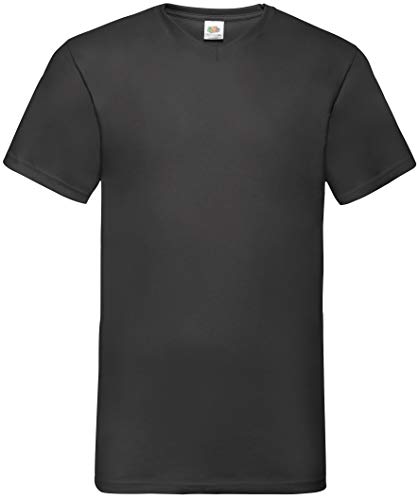 Fruit of the Loom 5er Pack Valueweight V-Neck T Unisex T-Shirt V Ausschnitt Mehrpack NEU, Farbe:schwarz, Größe:3XL von Fruit of the Loom