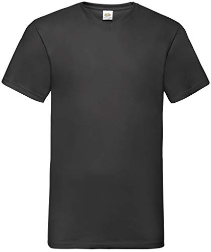 Fruit of the Loom 5er Pack Valueweight V-Neck T Unisex T-Shirt V Ausschnitt Mehrpack NEU, Farbe:schwarz, Größe:4XL von Fruit of the Loom