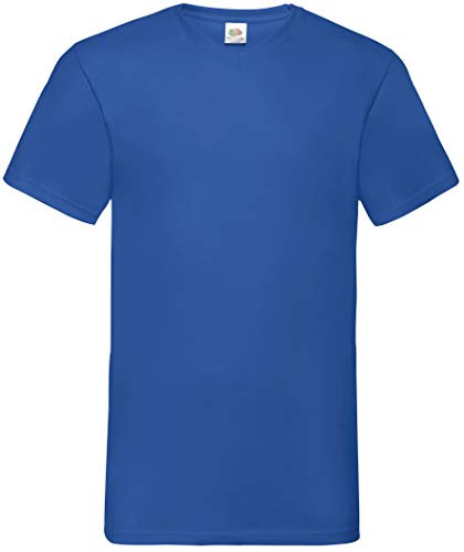 Fruit of the Loom 5er Pack Valueweight V-Neck T Unisex T-Shirt V Ausschnitt Mehrpack NEU, Größe:M, Farbe:royal von Fruit of the Loom