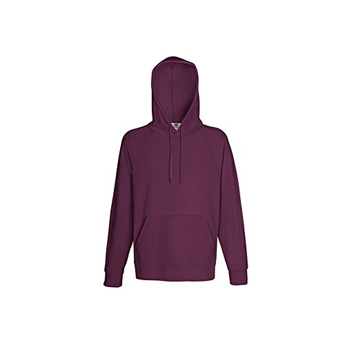 Fruit of the Loom 62-140-0 Lightweight Hooded Sweat Burgund - XL von Fruit of the Loom