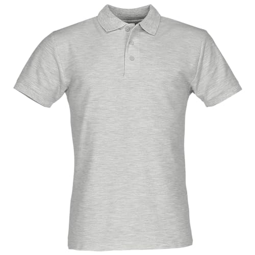 Fruit of the Loom 65/35 Polo + GRATIS MyShirt Stoffbeutel, Farbe:Graumeliert + GRATIS MyShirt Stoffbeutel, Größe:4XL von Fruit of the Loom