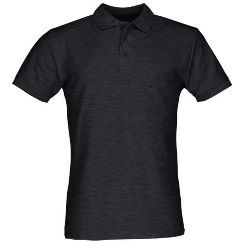 Fruit of the Loom 65/35 Polo + GRATIS MyShirt Stoffbeutel, Farbe:dunkelgrau meliert + GRATIS MyShirt Stoffbeutel, Größe:3XL von Fruit of the Loom