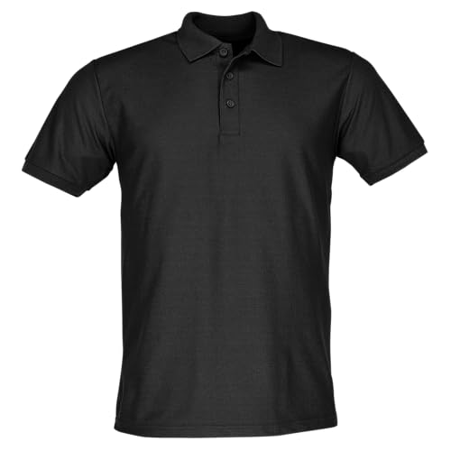 Fruit of the Loom 65/35 Polo + GRATIS MyShirt Stoffbeutel, Farbe:schwarz + GRATIS MyShirt Stoffbeutel, Größe:M von Fruit of the Loom