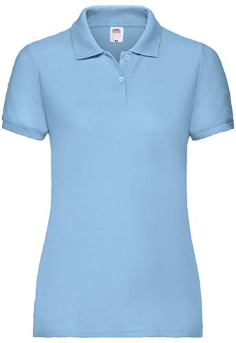 Fruit of the Loom 65/35 Polo Lady-Fit Poloshirt NEU, Farbe:Pastellblau, Größe:2XL von Fruit of the Loom