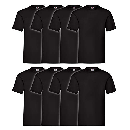 Fruit of the Loom 8er Pack T Shirts Valueweight T Rundhals S M L XL XXL 3XL 4XL 5XL Übergröße Diverse Farbsets, Farbe:8X deep Black, Größe:3XL von Fruit of the Loom