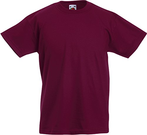 Fruit of the Loom Boys' Value Weight T 61-033-0, Farbe:Burgundy;Größe:140 cm 140cm,Burgundy von Fruit of the Loom