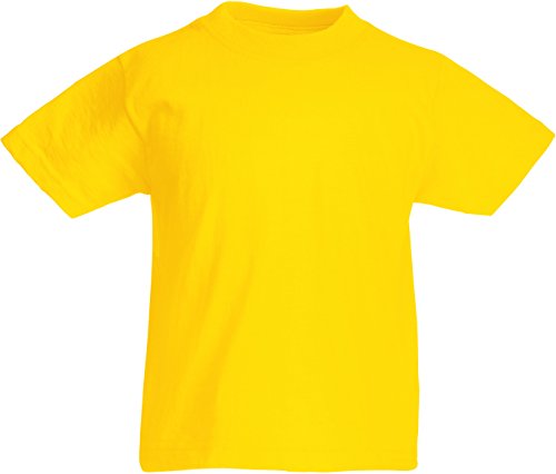 Fruit of the Loom Boys' Value Weight T 61-033-0, Farbe:Yellow;Größe:164 cm 164cm,Yellow von Fruit of the Loom