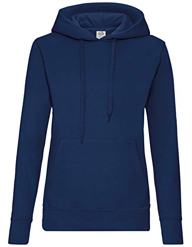 Fruit of the Loom Classic Damen Hoodie in Navyblau Größe L von Fruit of the Loom